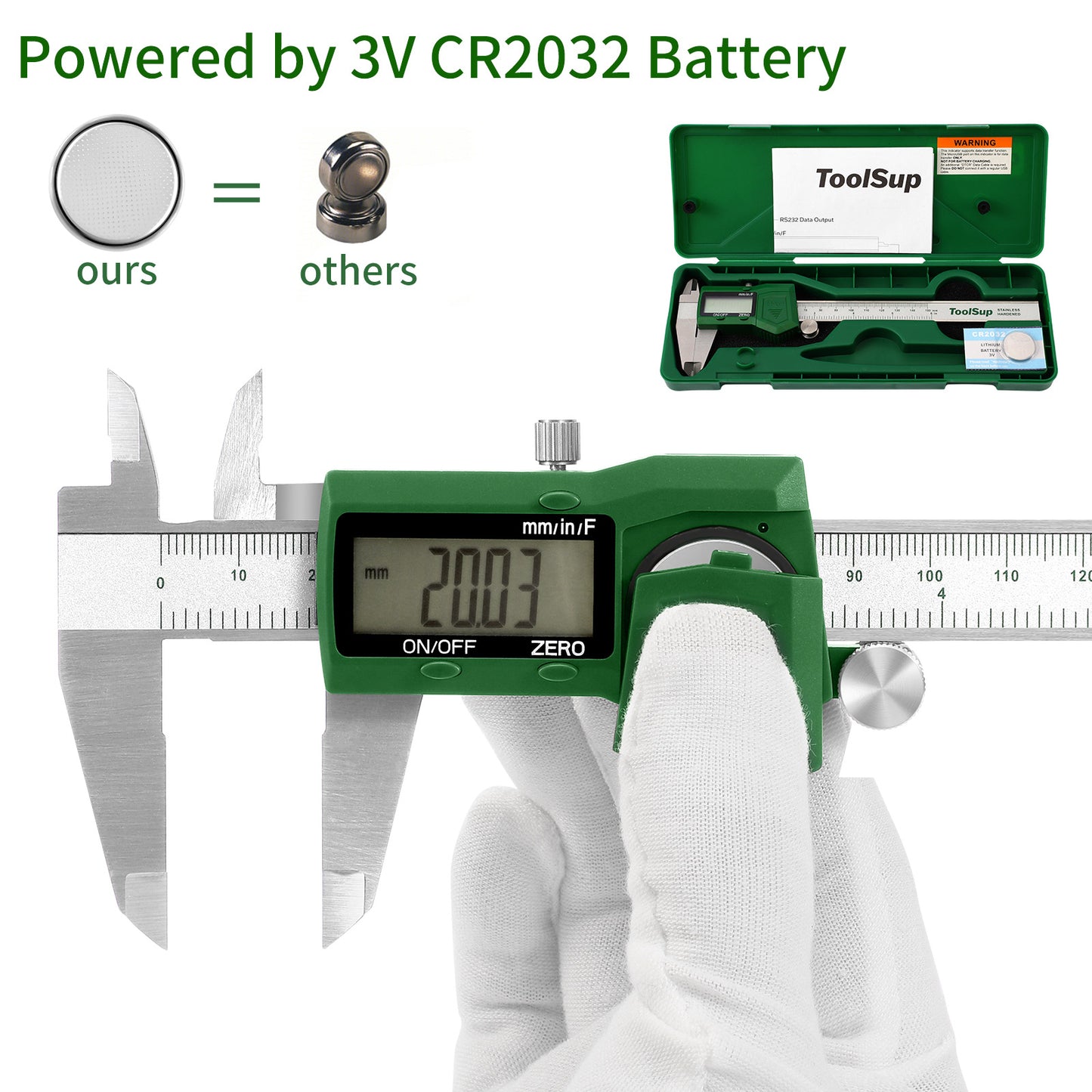 ToolSup Tools TSDC06 IP54 Digital Caliper 0-6 inch/150 mm